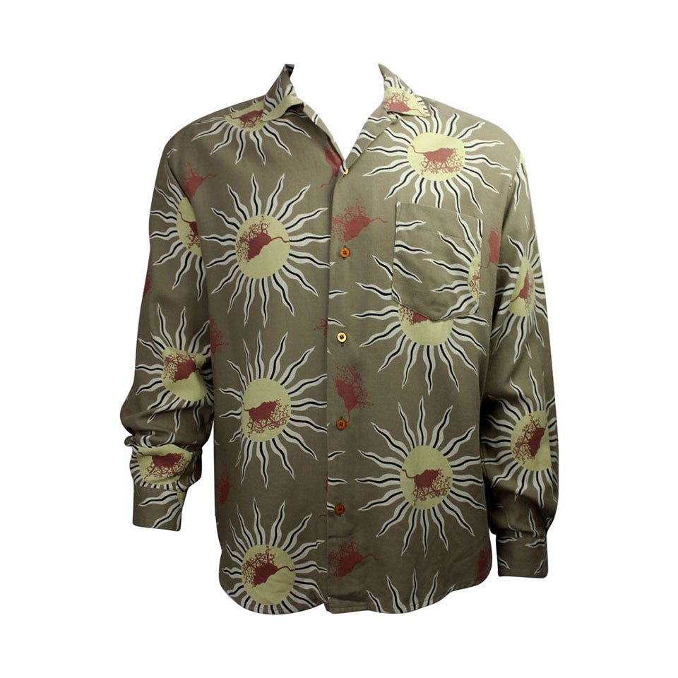 Men's Moschino Sunburst Pattern Shirt