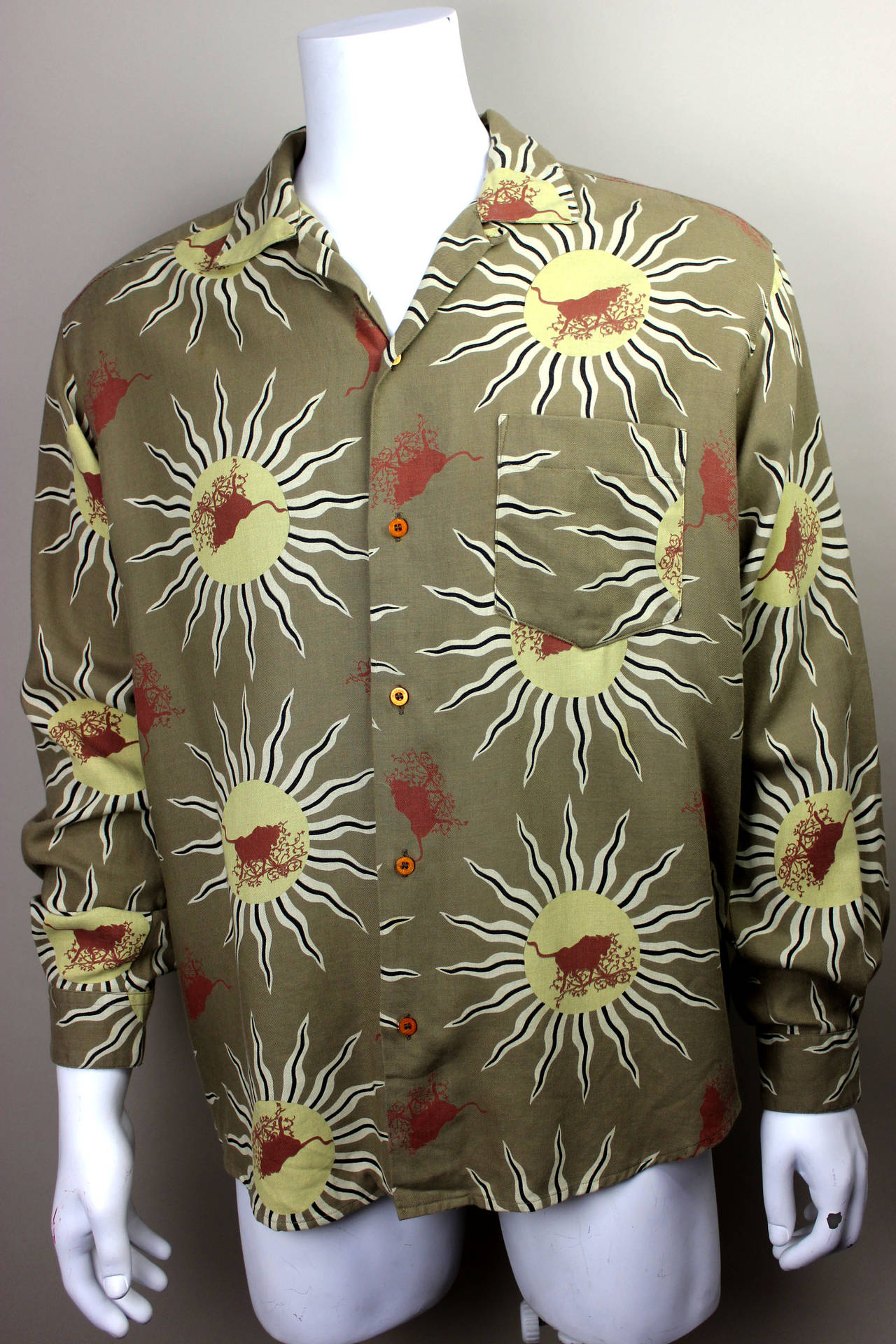 Men's Moschino Sunburst Pattern Shirt 1