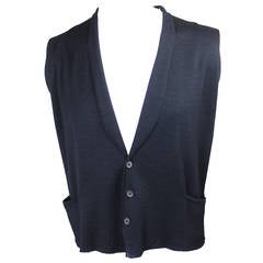 Lanvin Men's Silk Sweater Vest
