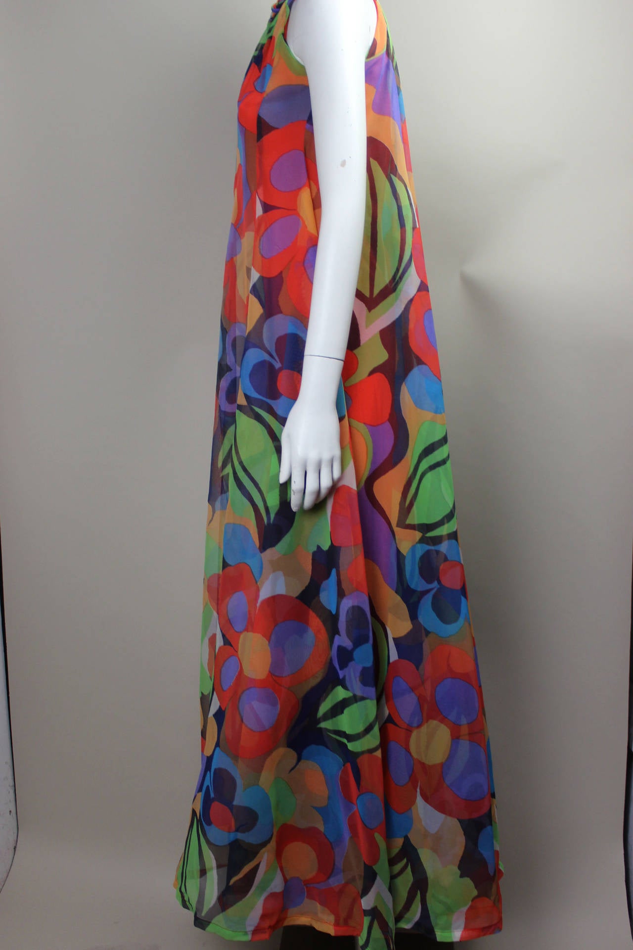 1970s Fantastic Floral Dress 1