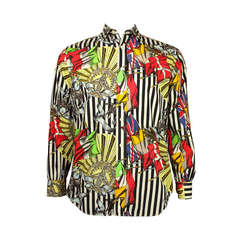 Moschino Pop Print Flag and Peace Sign Shirt
