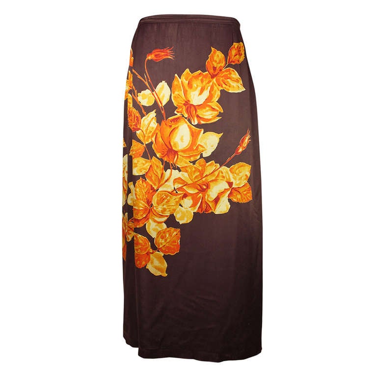 Dries Van Noten Drapey Floral Skirt