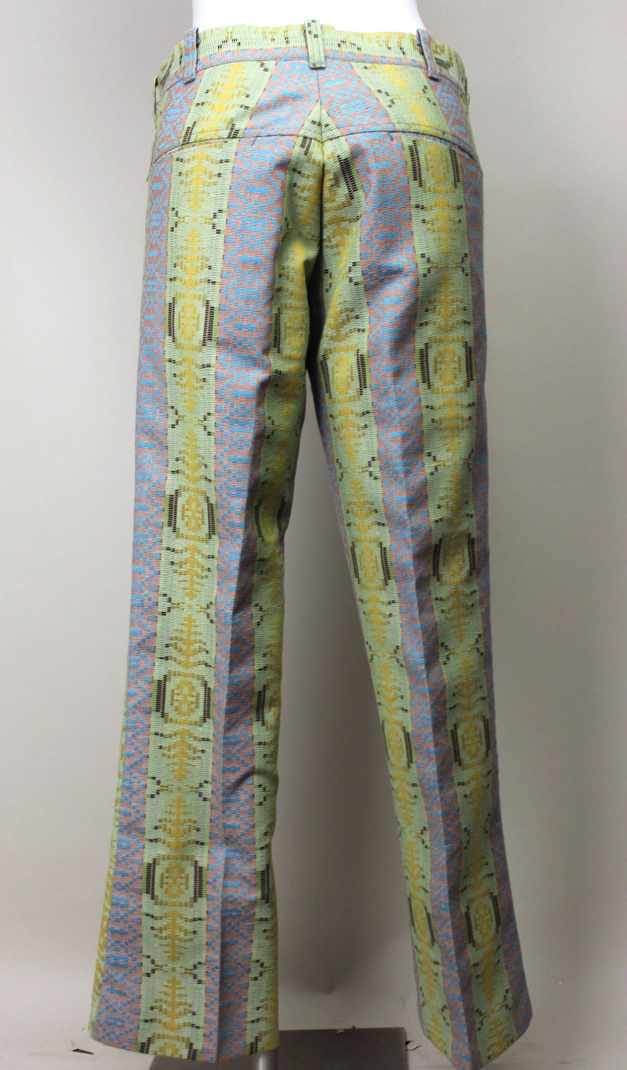 Men's 1970s Rare Lee Southwestern Print Bell Bottoms Never Worn! In New Condition In New York, NY