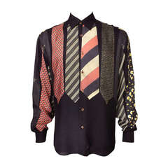 Moschino Tromp-L
oeil Tie Printed Shirt