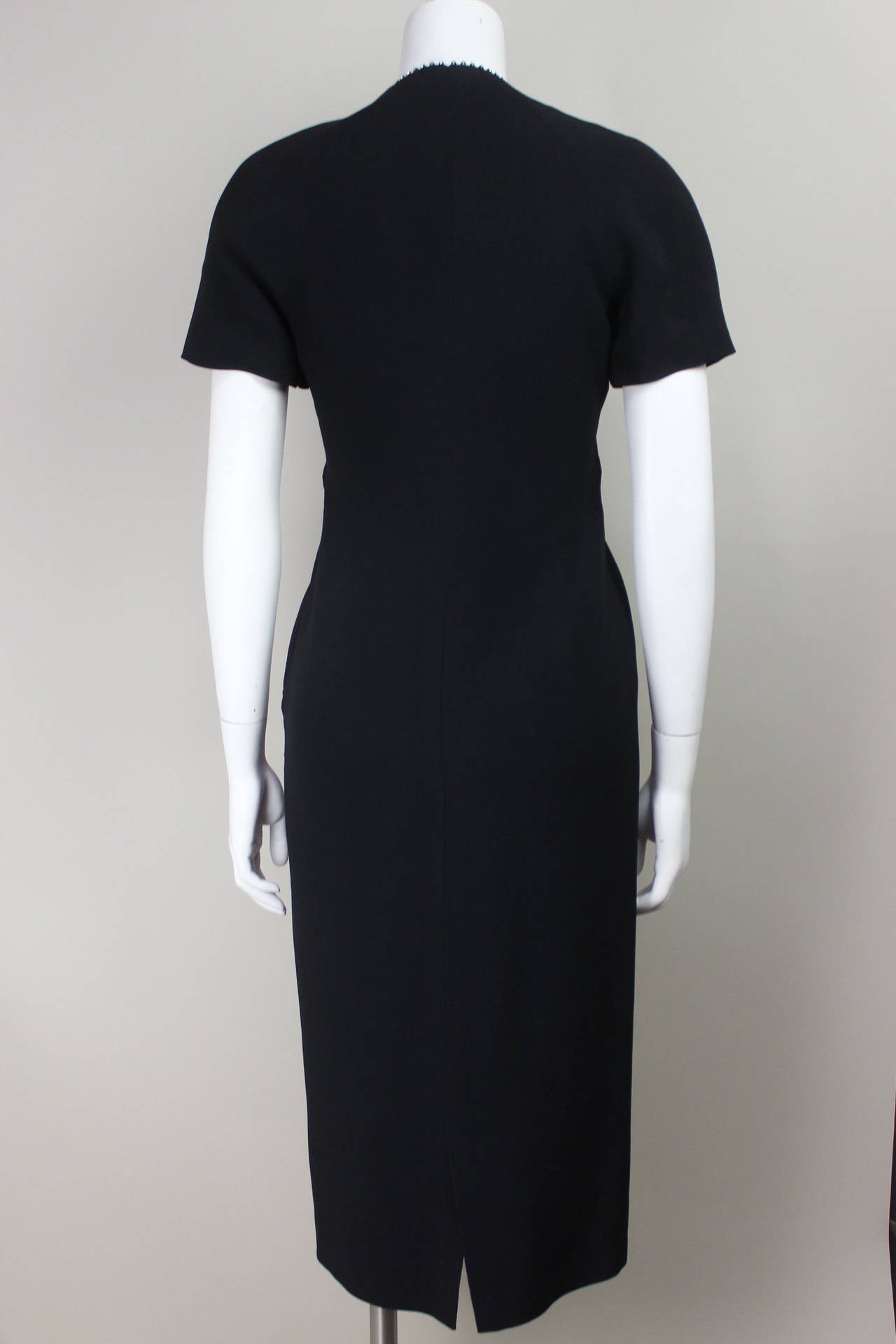Black Krizia Rhinestone Zipper Dress For Sale