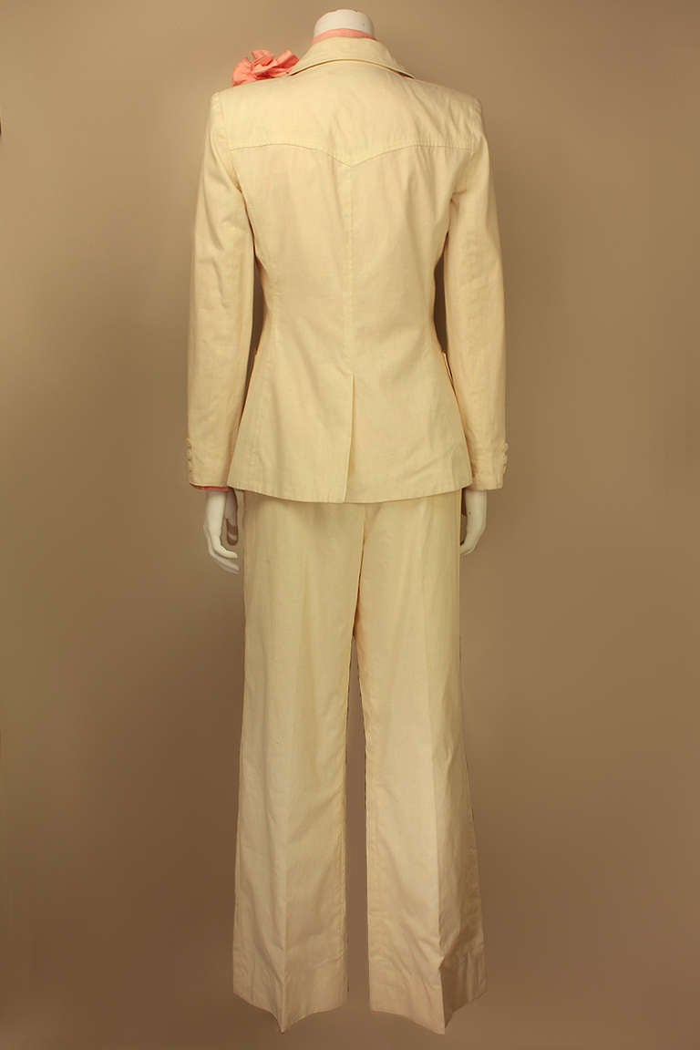 Beige Giorgio di Sant'Angelo 1970's Breezy Summer 3 pc suit For Sale