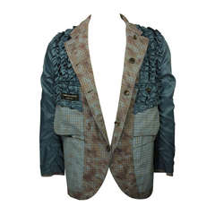 Vintage Comme des Garcons Men's Avant Garde Ruffle Lined Jacket