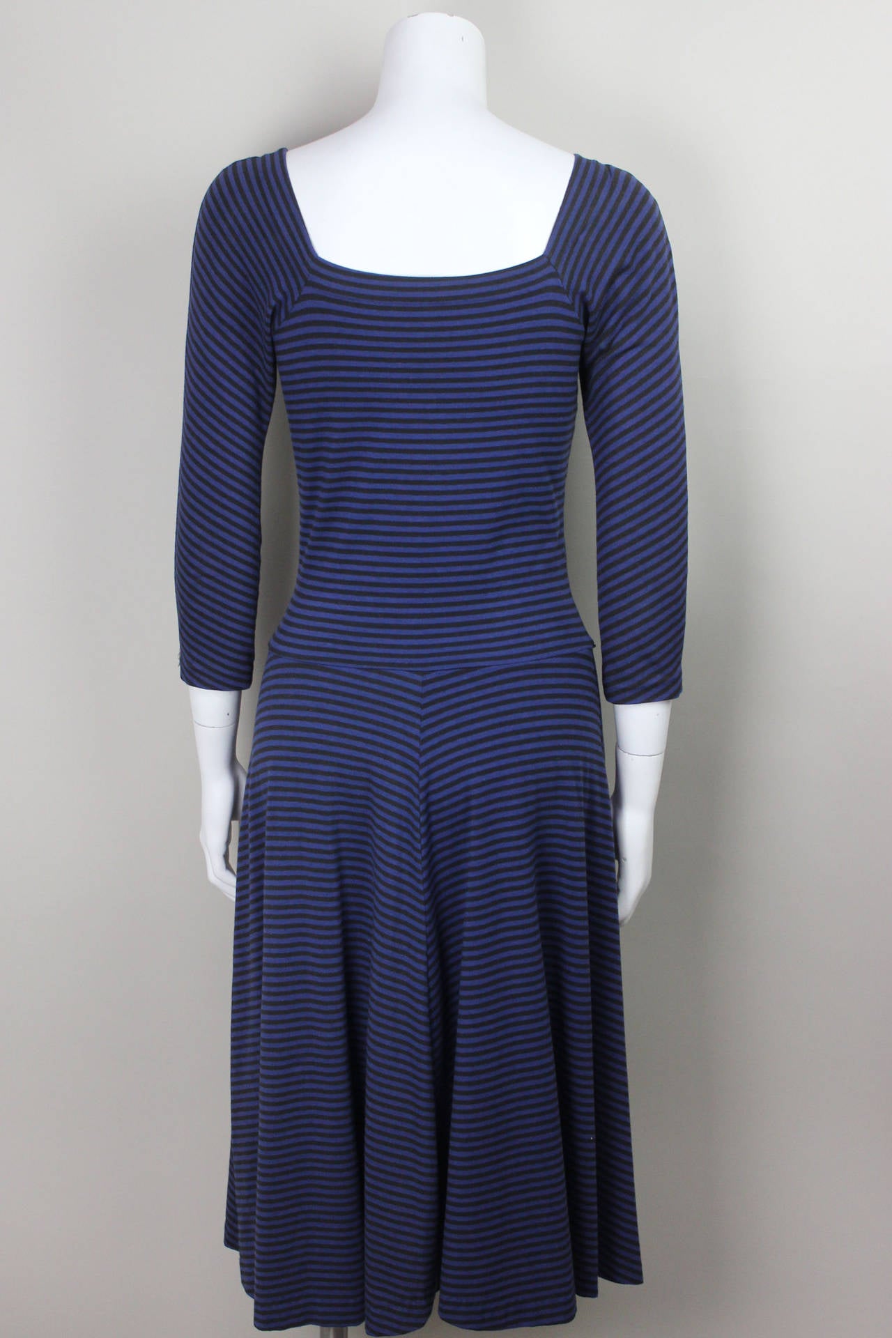 Betsey Johnson 1980s Punk Label Striped Knit Dress In Excellent Condition In New York, NY