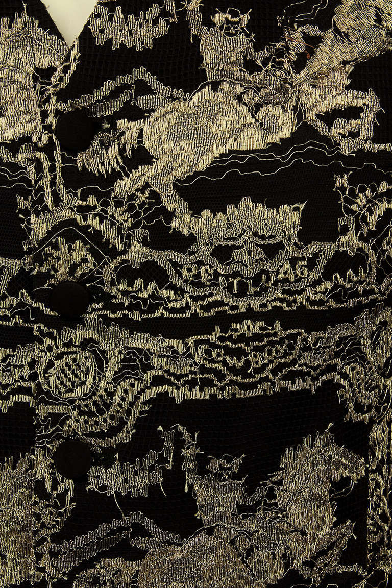 Men's Jean Paul Gaultier Mens Embroidered Silk Lace Vest