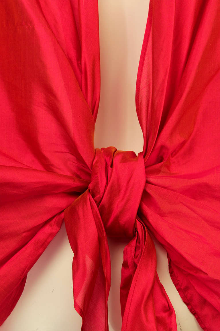 Romeo Gigli Sexy Bare Back Drape Silk Blouse 1