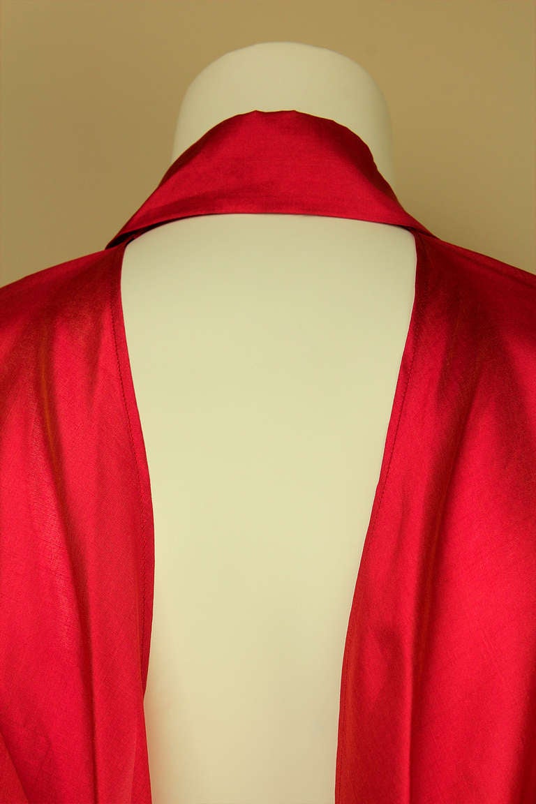 Women's Romeo Gigli Sexy Bare Back Drape Silk Blouse
