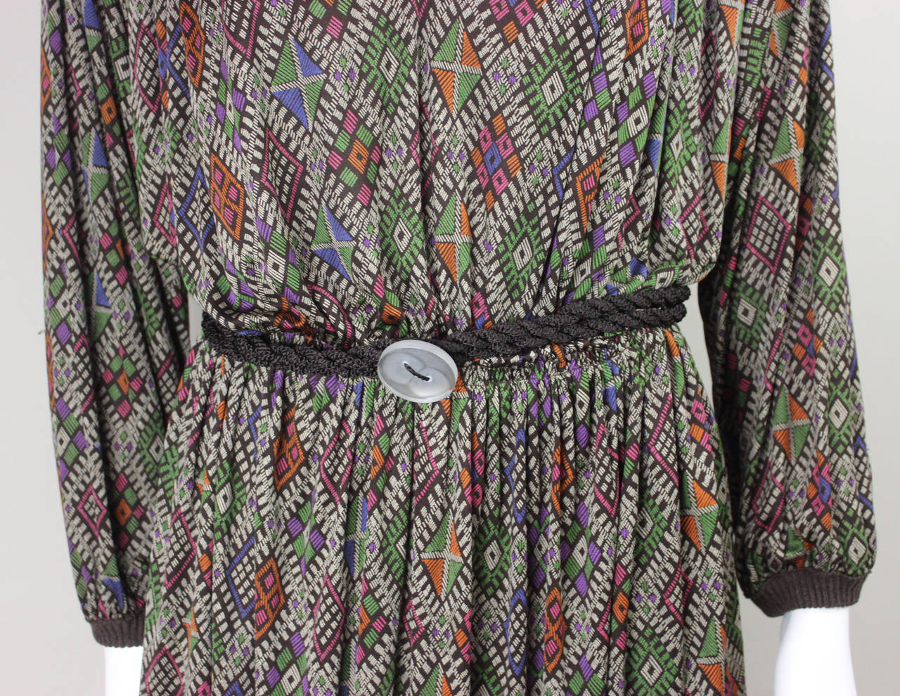 Missoni 1970s Slinky Silk Dress For Sale 1