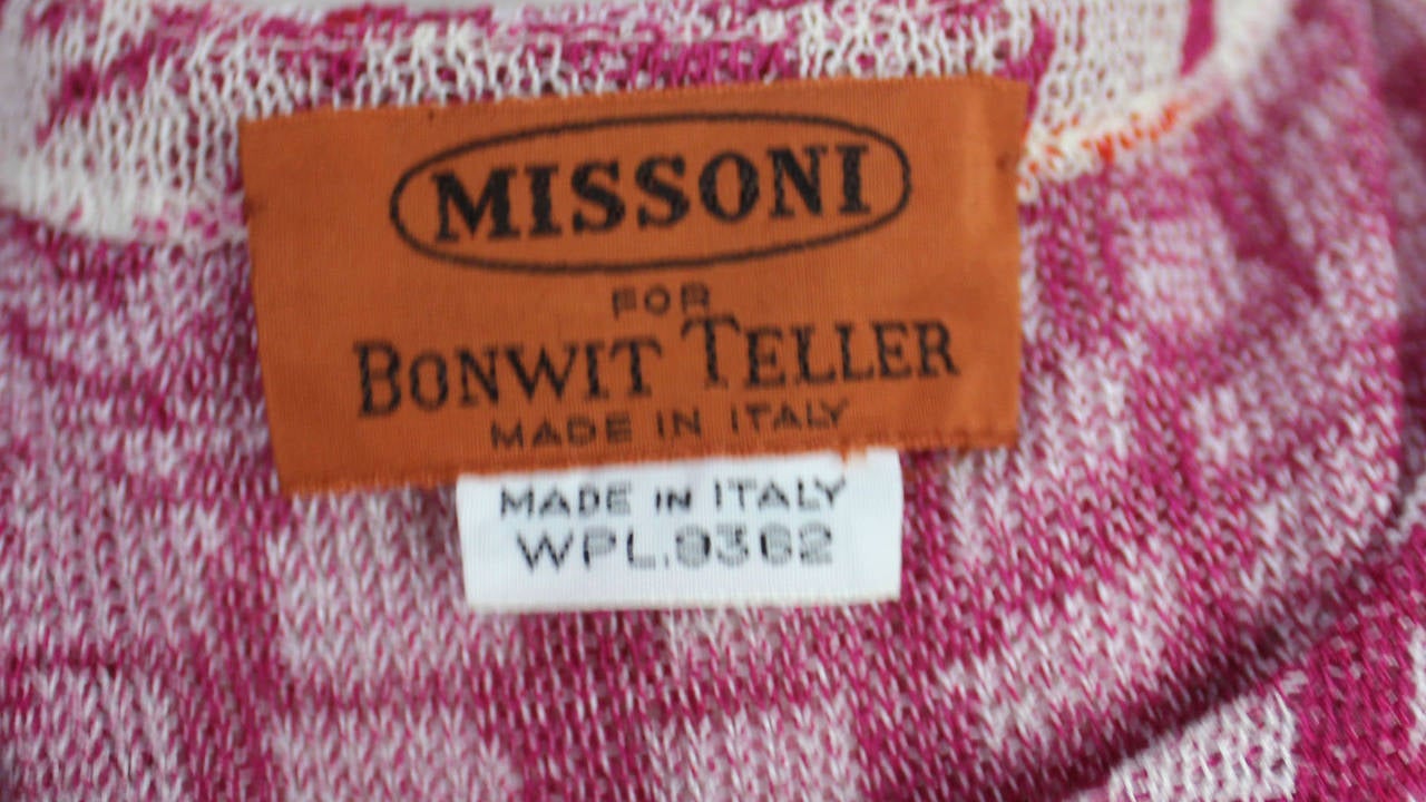 Missoni 1970s 2 Piece Knit Tank and Skirt RARE For Sale 2