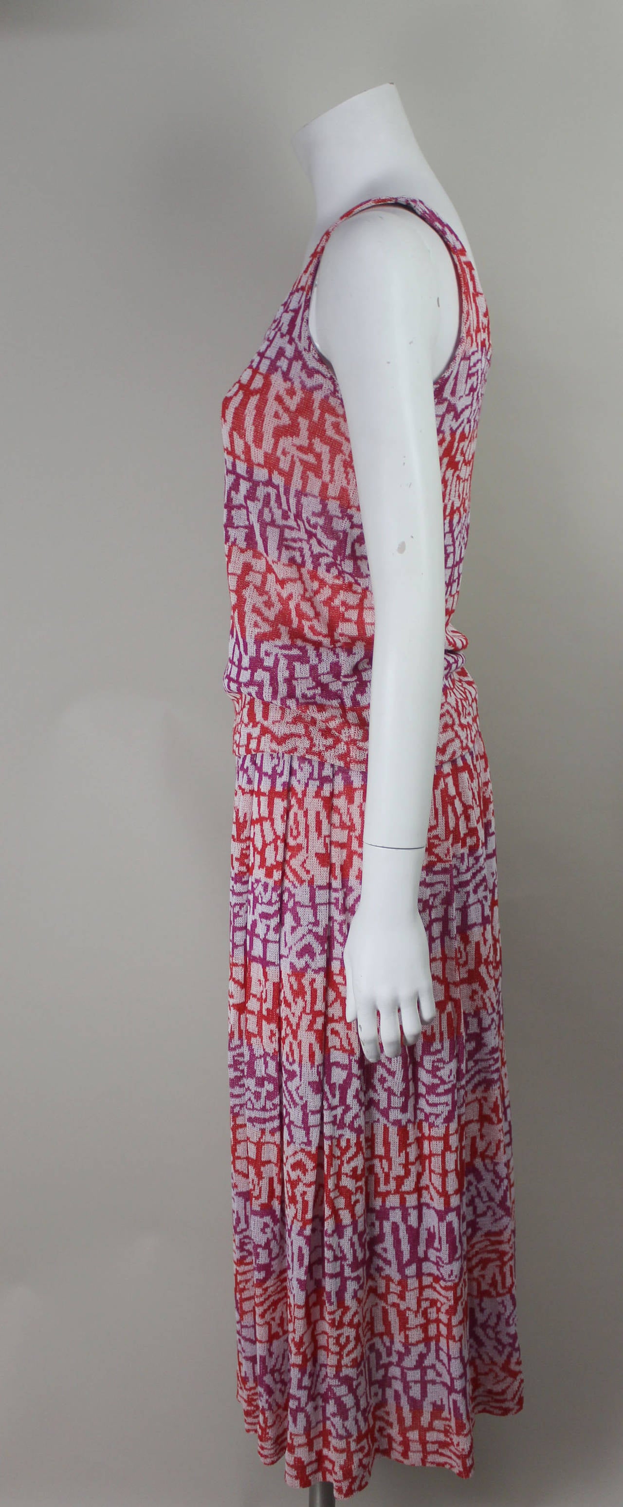 Women's Missoni 1970s 2 Piece Knit Tank and Skirt RARE For Sale