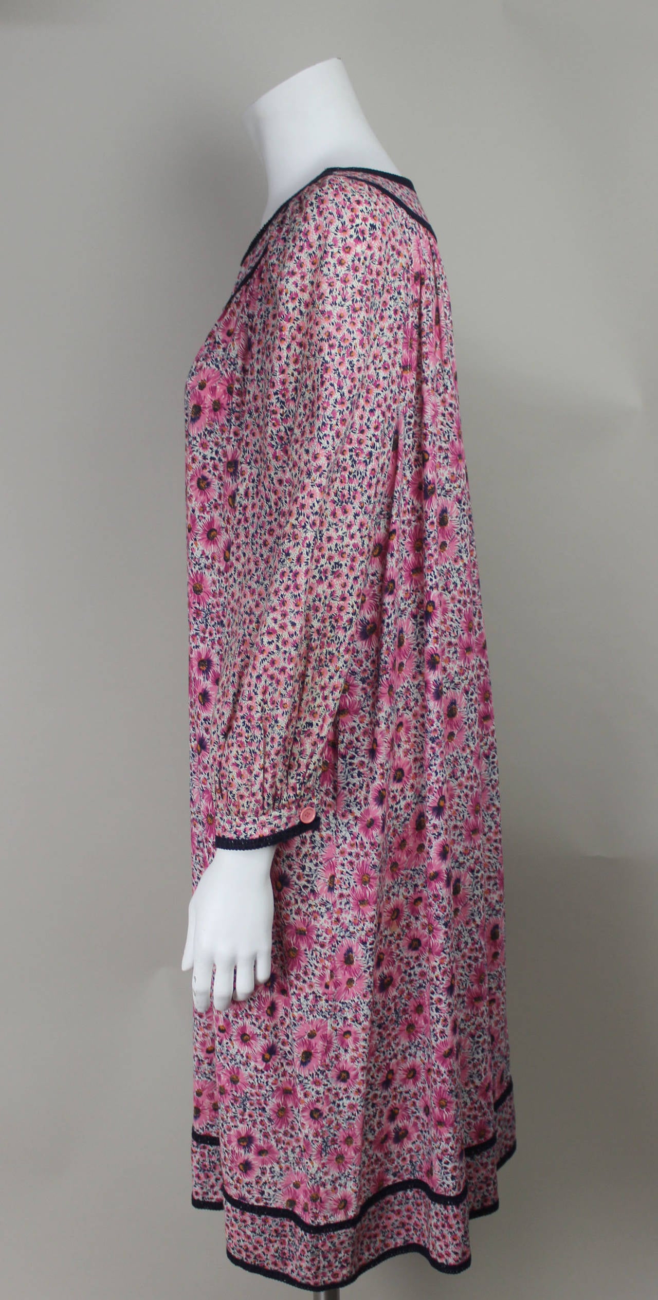 Ungaro 1970s Folkloric Inspired Dress In Excellent Condition For Sale In New York, NY