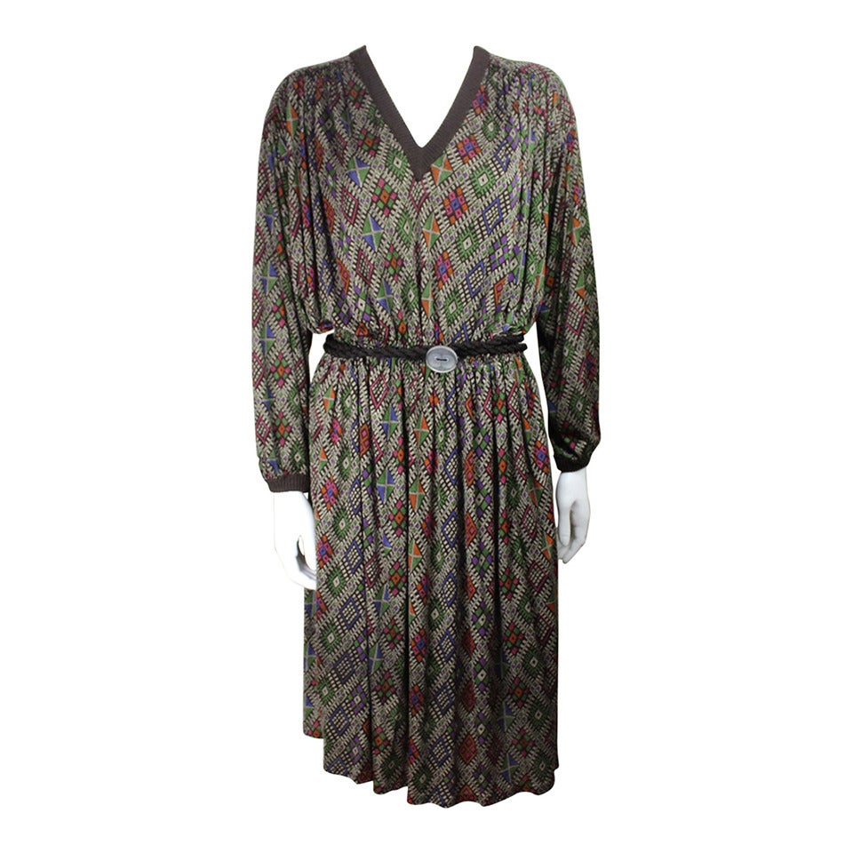 Missoni 1970s Slinky Silk Dress For Sale
