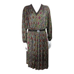 Missoni 1970s Slinky Silk Dress