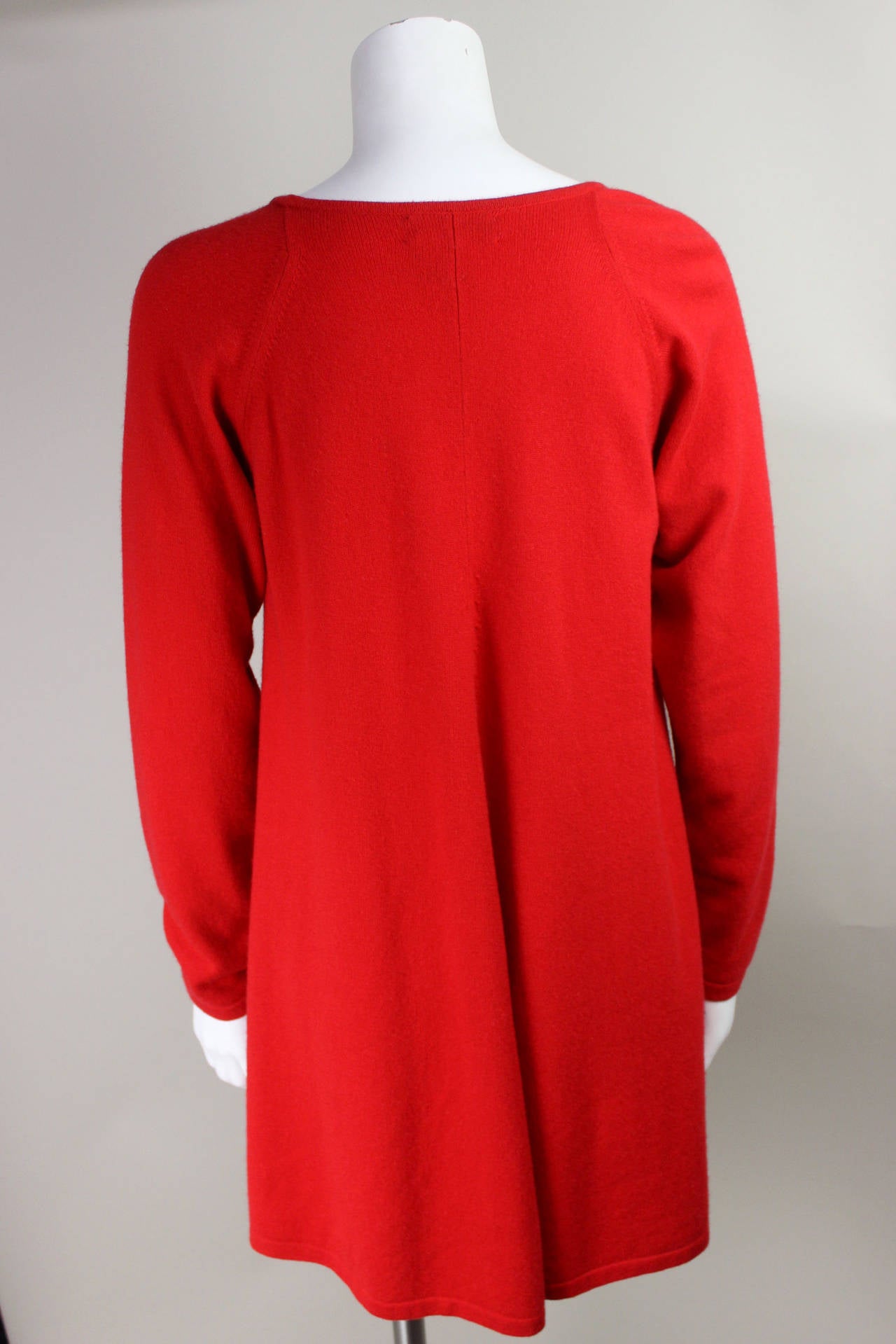 Women's Jean Muir 1980s 100% Cashmere Swing Dress For Sale