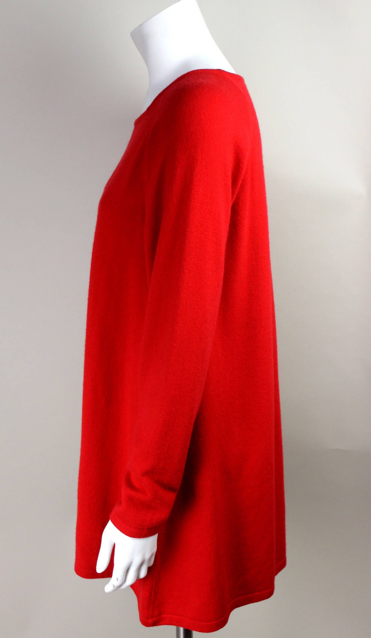 Jean Muir 1980s 100% Cashmere Swing Dress In Excellent Condition For Sale In New York, NY