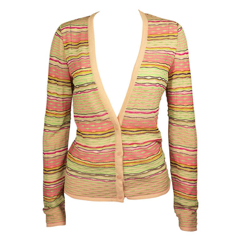 Missoni Womens 1990s Featherweight Cardigan For Sale