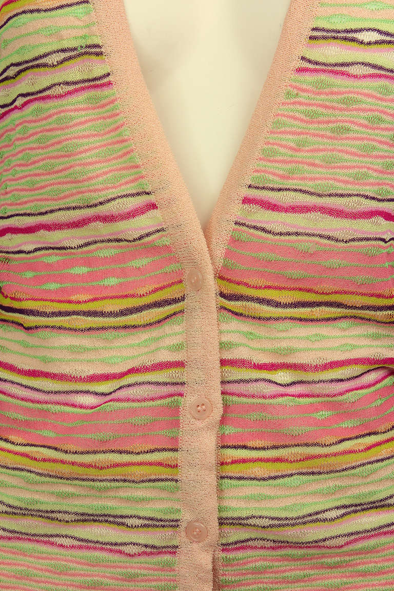 Missoni Womens 1990s Featherweight Cardigan In Excellent Condition For Sale In New York, NY