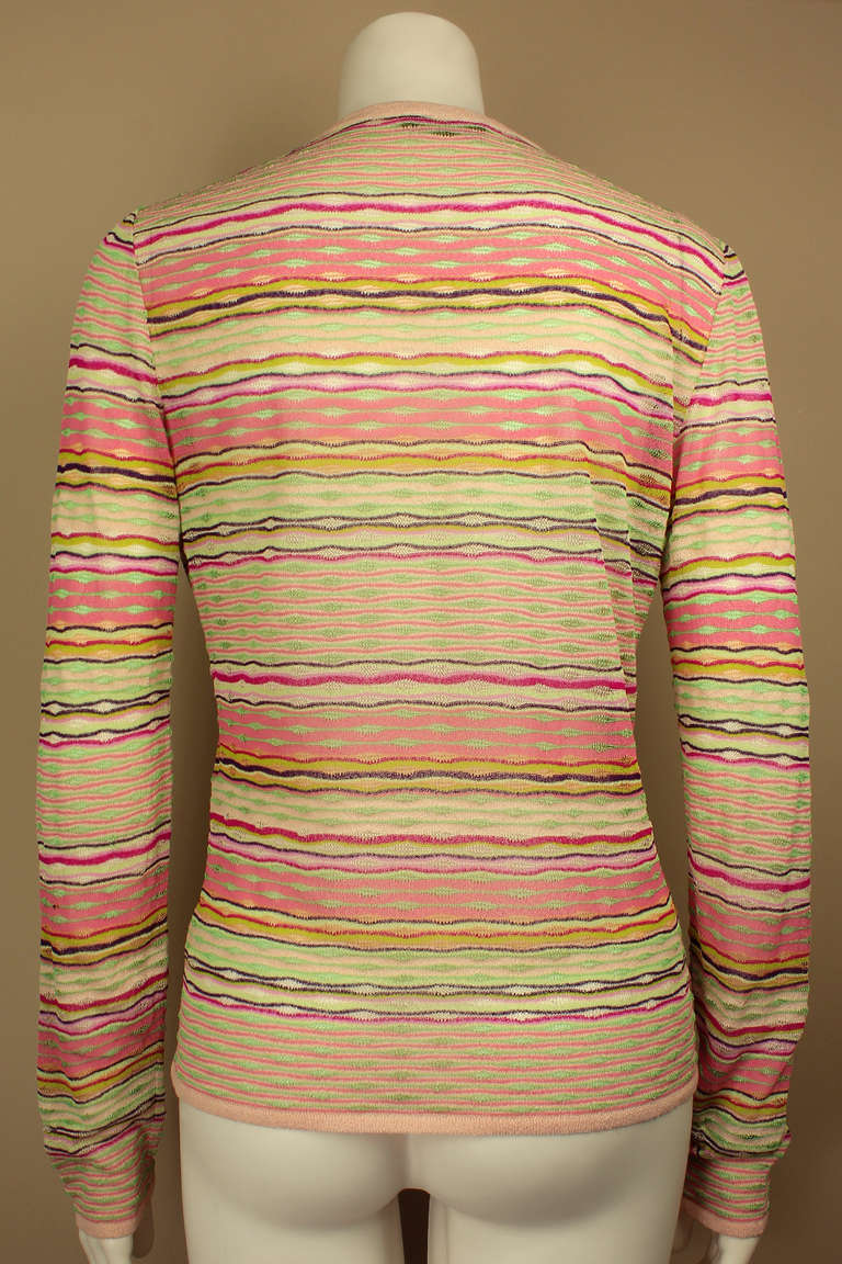 Beige Missoni Womens 1990s Featherweight Cardigan For Sale