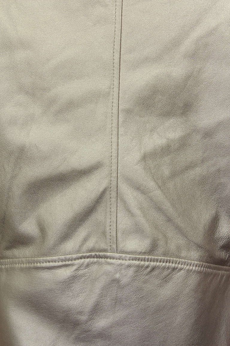Martin Margiela 90s Silver Painted Moto Vest For Sale 1