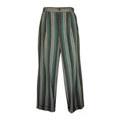 Yves Saint Laurent 1980
s Unisex Striped Crop Pant