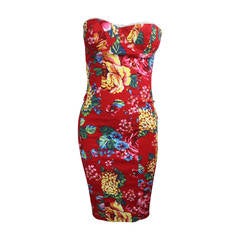Vintage Dolce & Gabbana Perfect Floral Sexy Bustier Dress