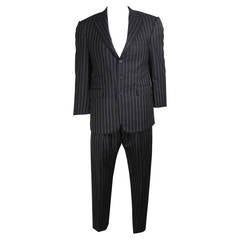 Vintage Ralph Lauren Mens Purple Label Pinstripe Suit