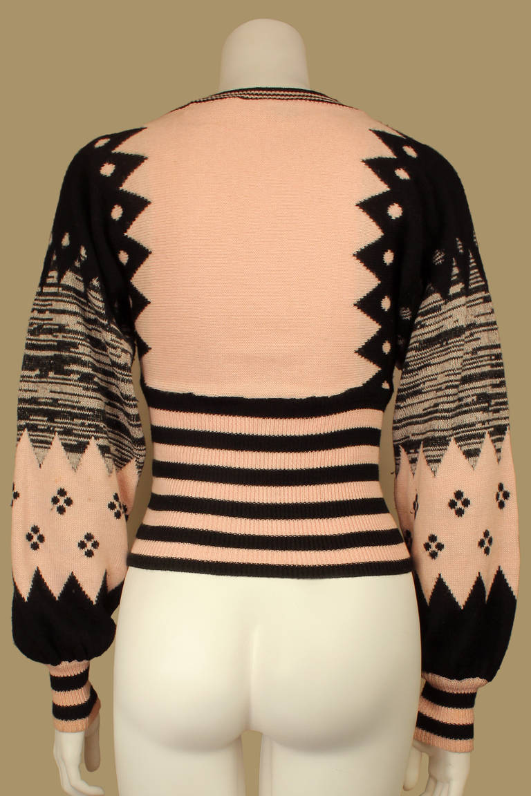 graphic knitted sweater