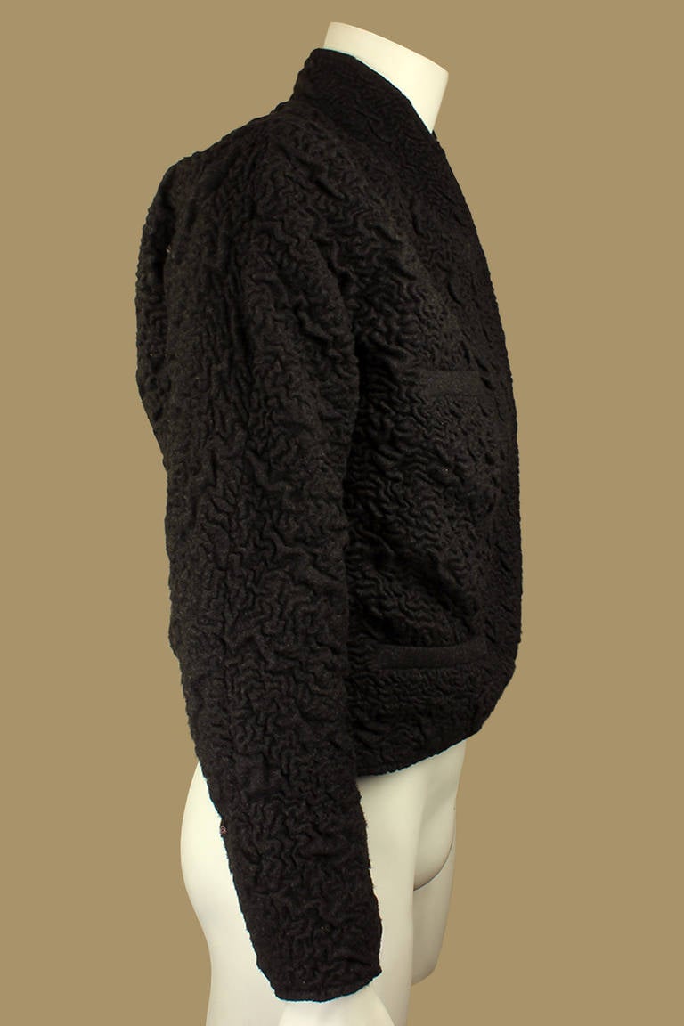 Versace 1980s Curly Wool Jacket