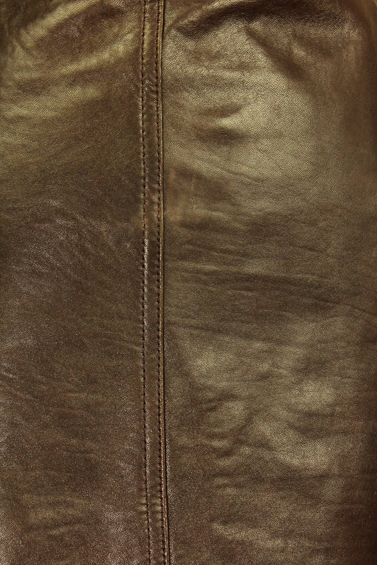 Katherine Hamnett Leather Fringe Skirt For Sale 1
