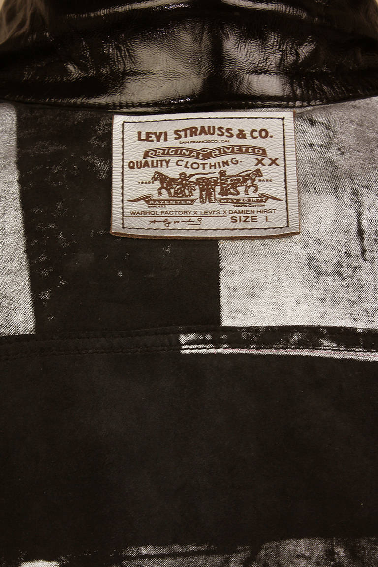Damien Hirst / Levi/ Warhol Factory Mens 100% Patent Leather Jacket 1