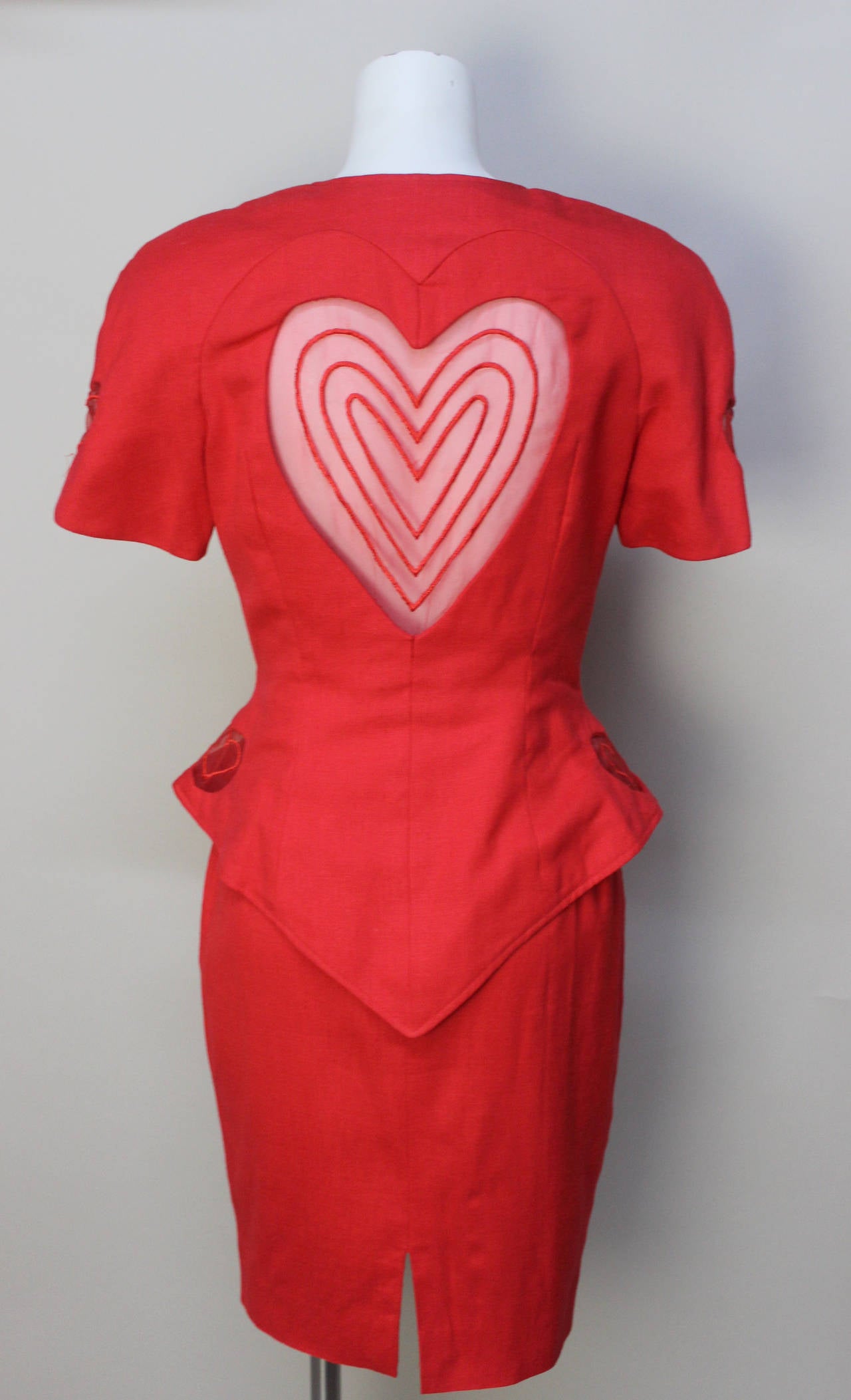Outrageous 1980s Heart Motif Ensemble In Excellent Condition In New York, NY
