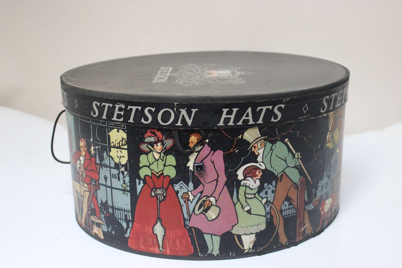 Vintage 1930s Stetson Collapsable Top Hat with Original Box 1