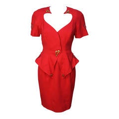 Vintage Outrageous 1980s Heart Motif Ensemble