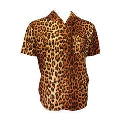 Jean Paul Gaultier Men's Cheetah Print Shirt
