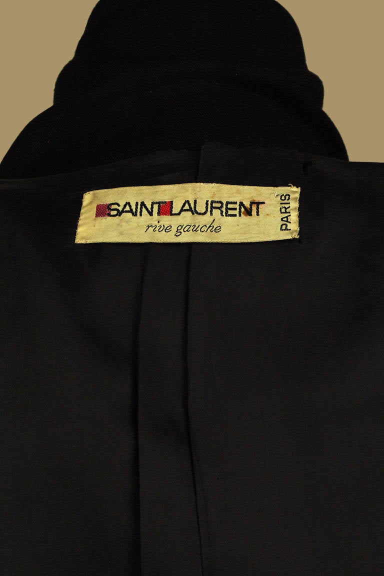 1970's Yves Saint Laurent Rive Gauche Wool Pantsuit For Sale 3