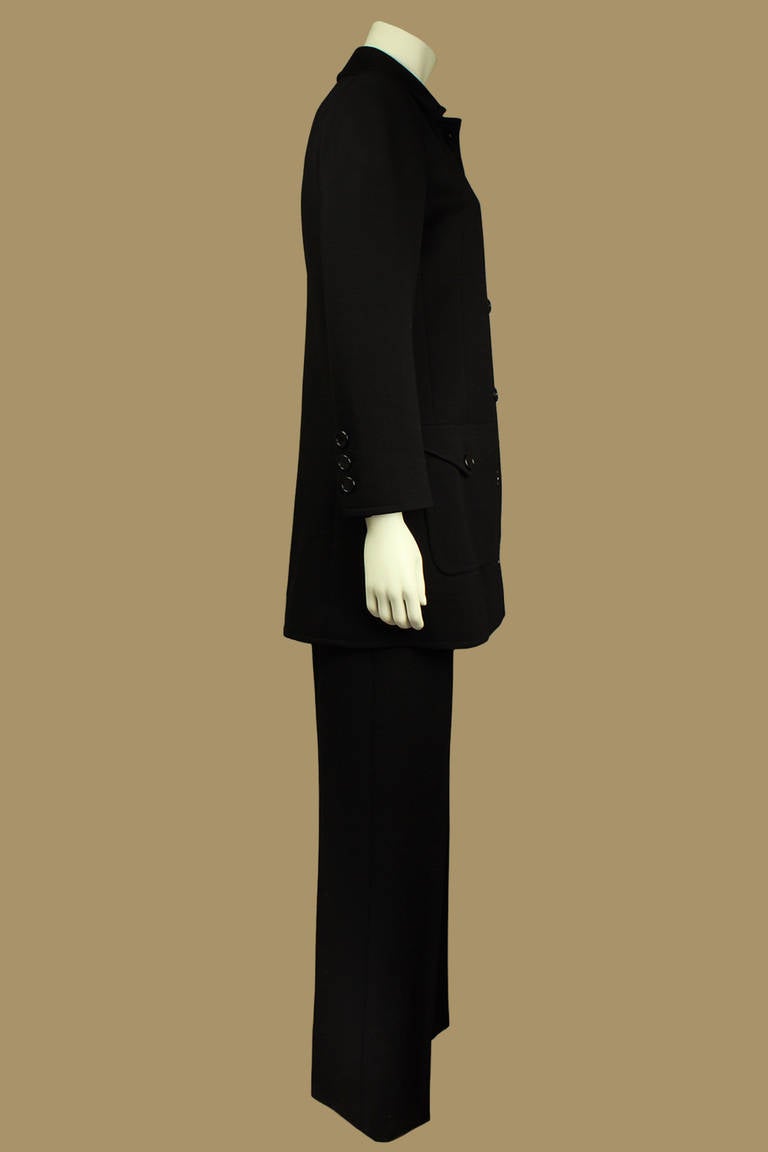 1970's Yves Saint Laurent Rive Gauche Wool Pantsuit