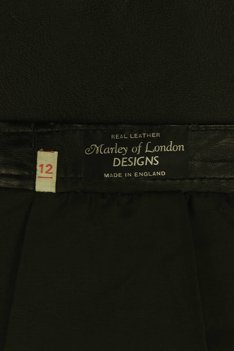 Marley of London 1980s Fringe Leather Skirt 2