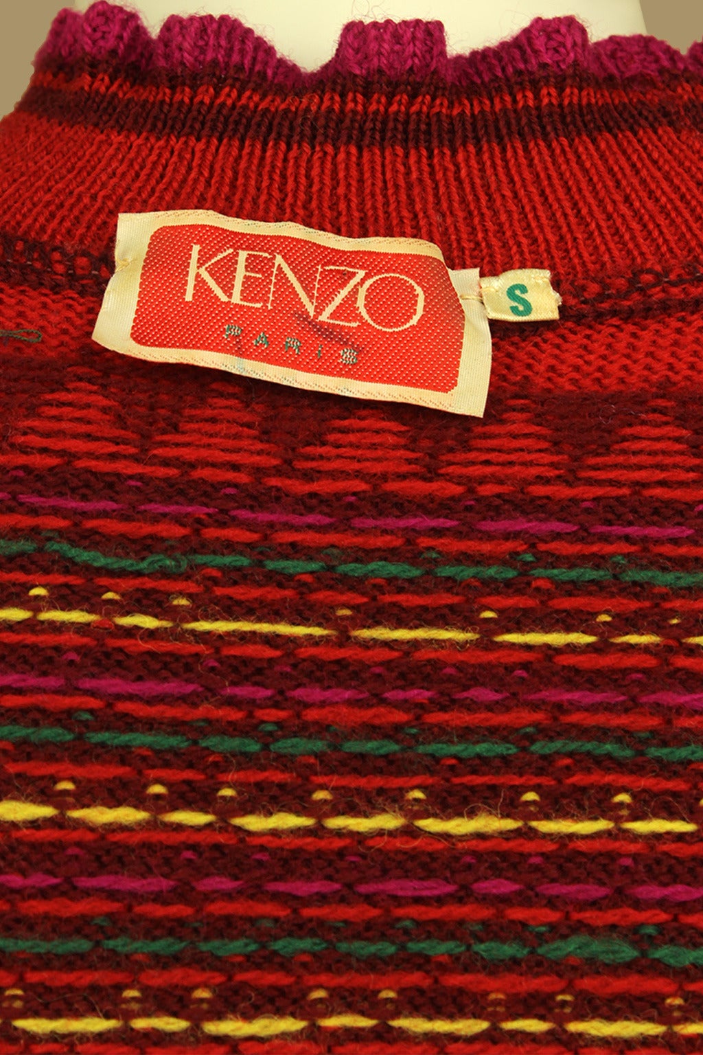 Kenzo 1970s Embroidered Wool Sweater 2