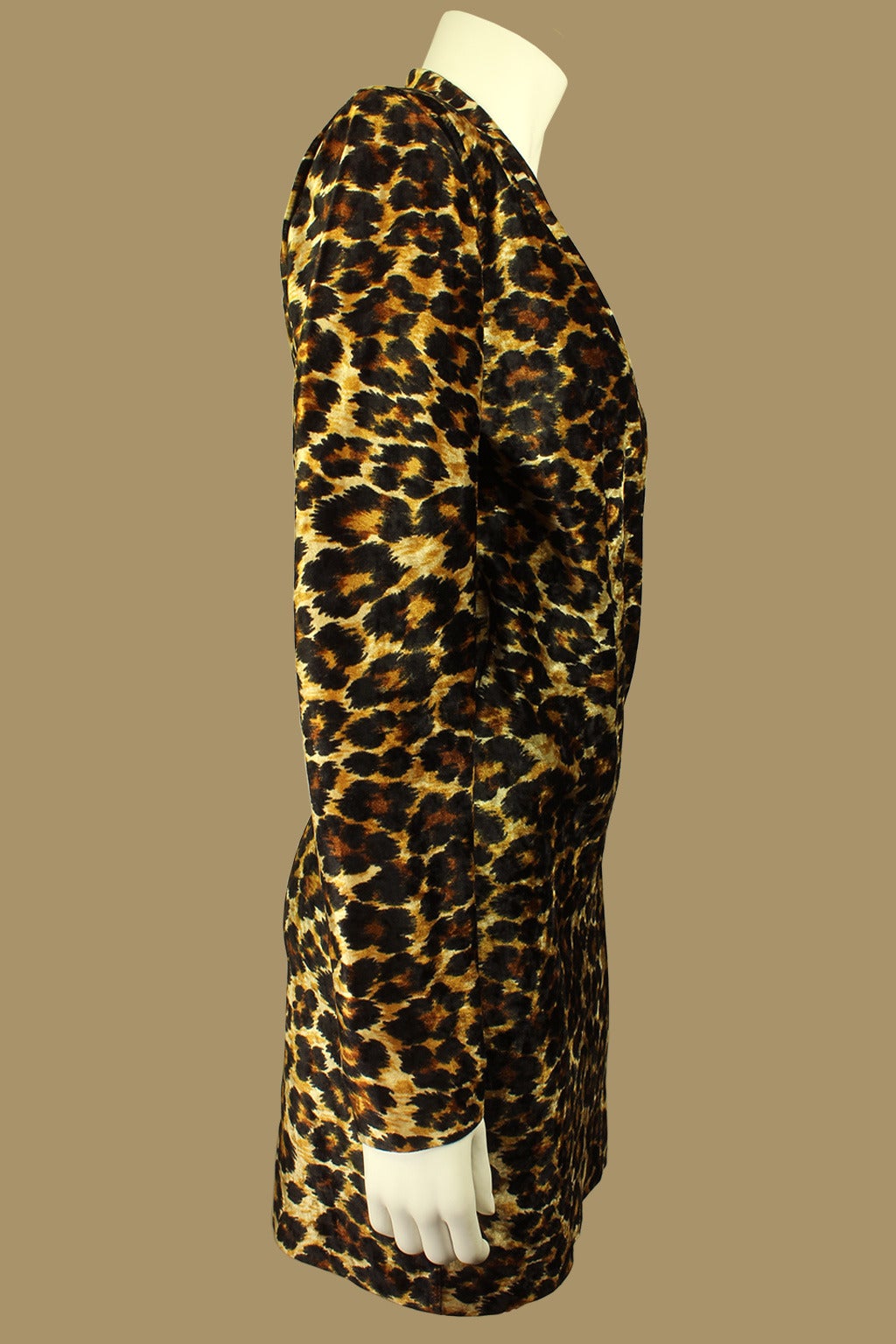 Patrick Kelly Leopard Print Wrap Dress