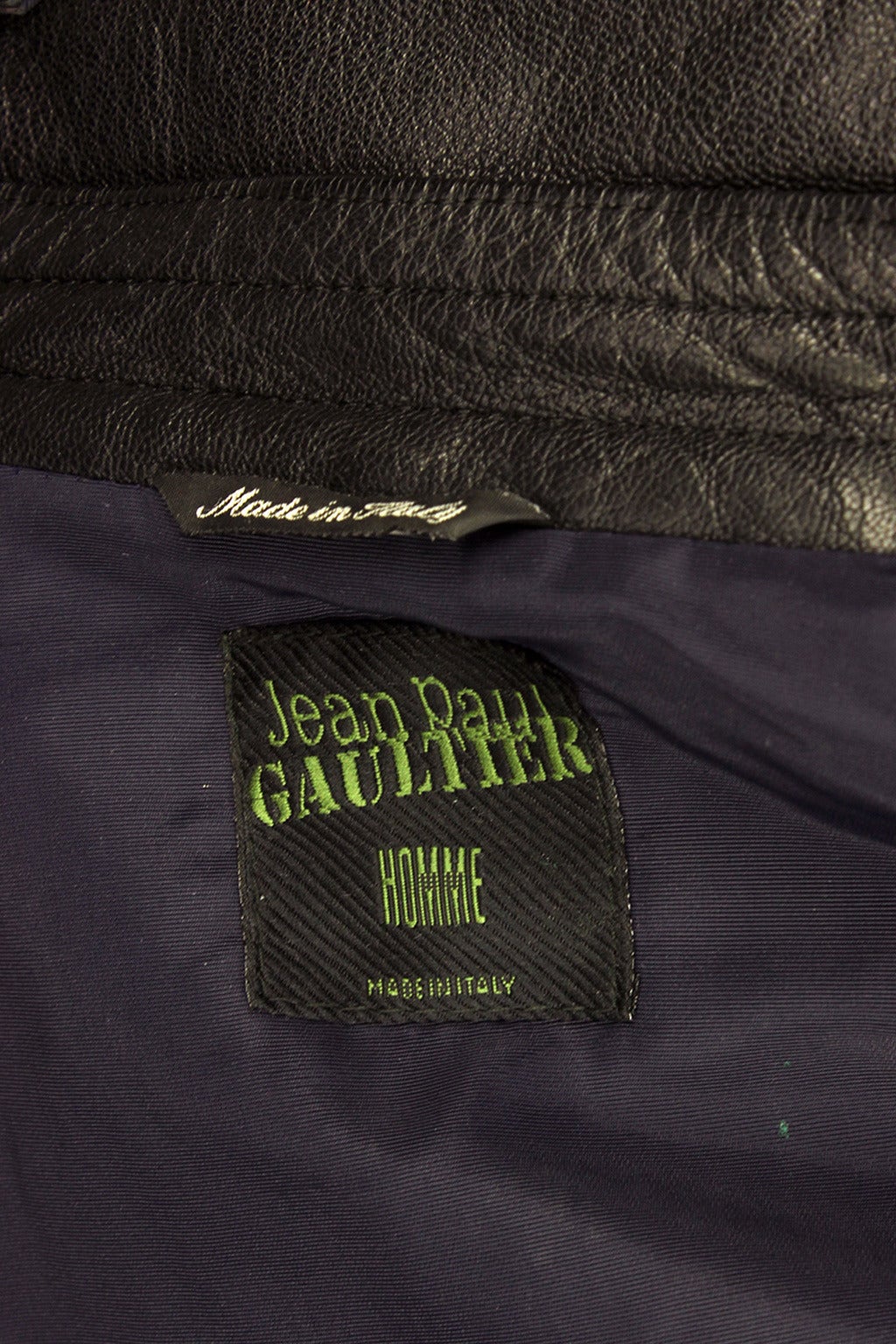 Jean Paul Gaultier Men's 1990s Highly Styled Leather Moto Jacket at 1stDibs