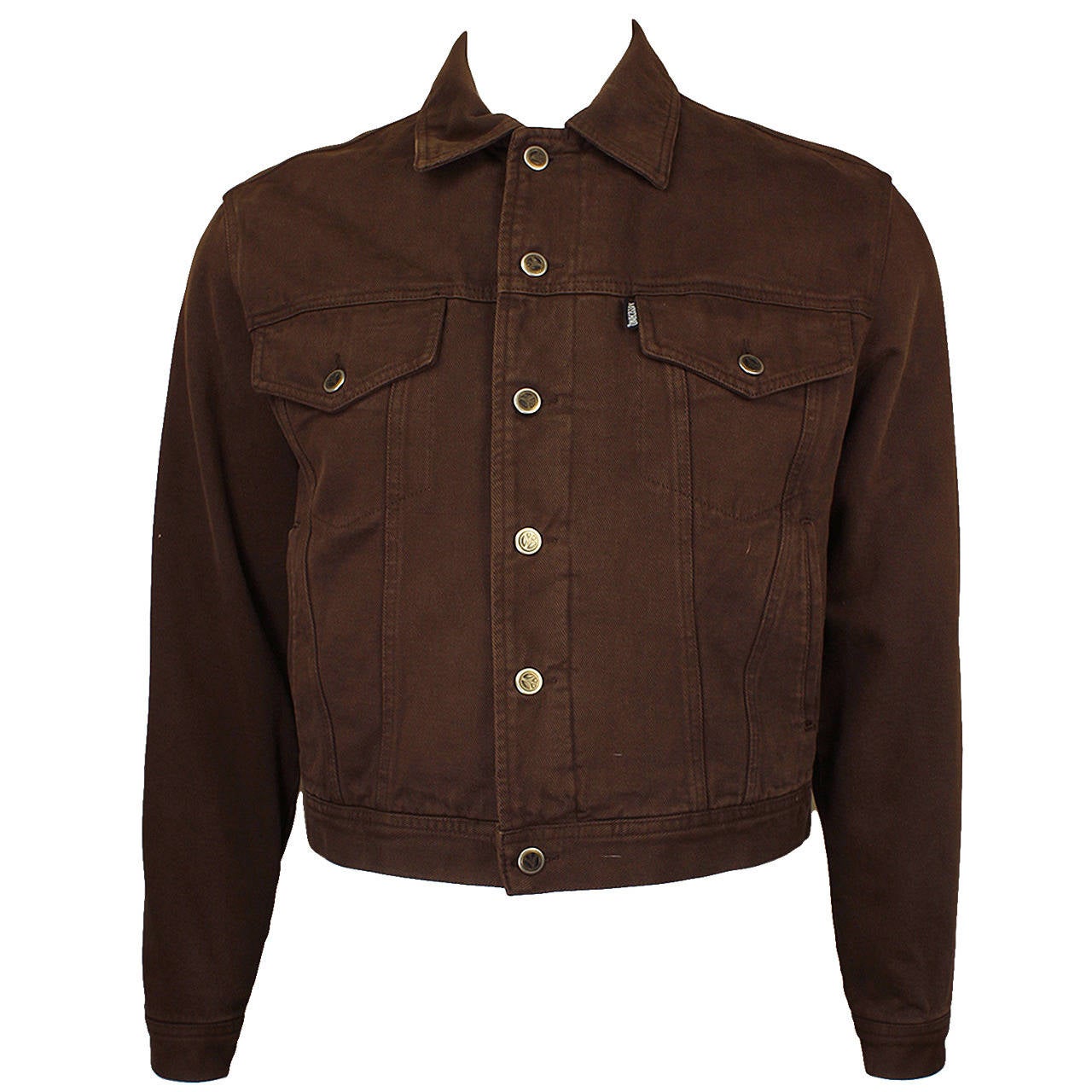 Moschino 1990s Mens Brown Denim Jacket