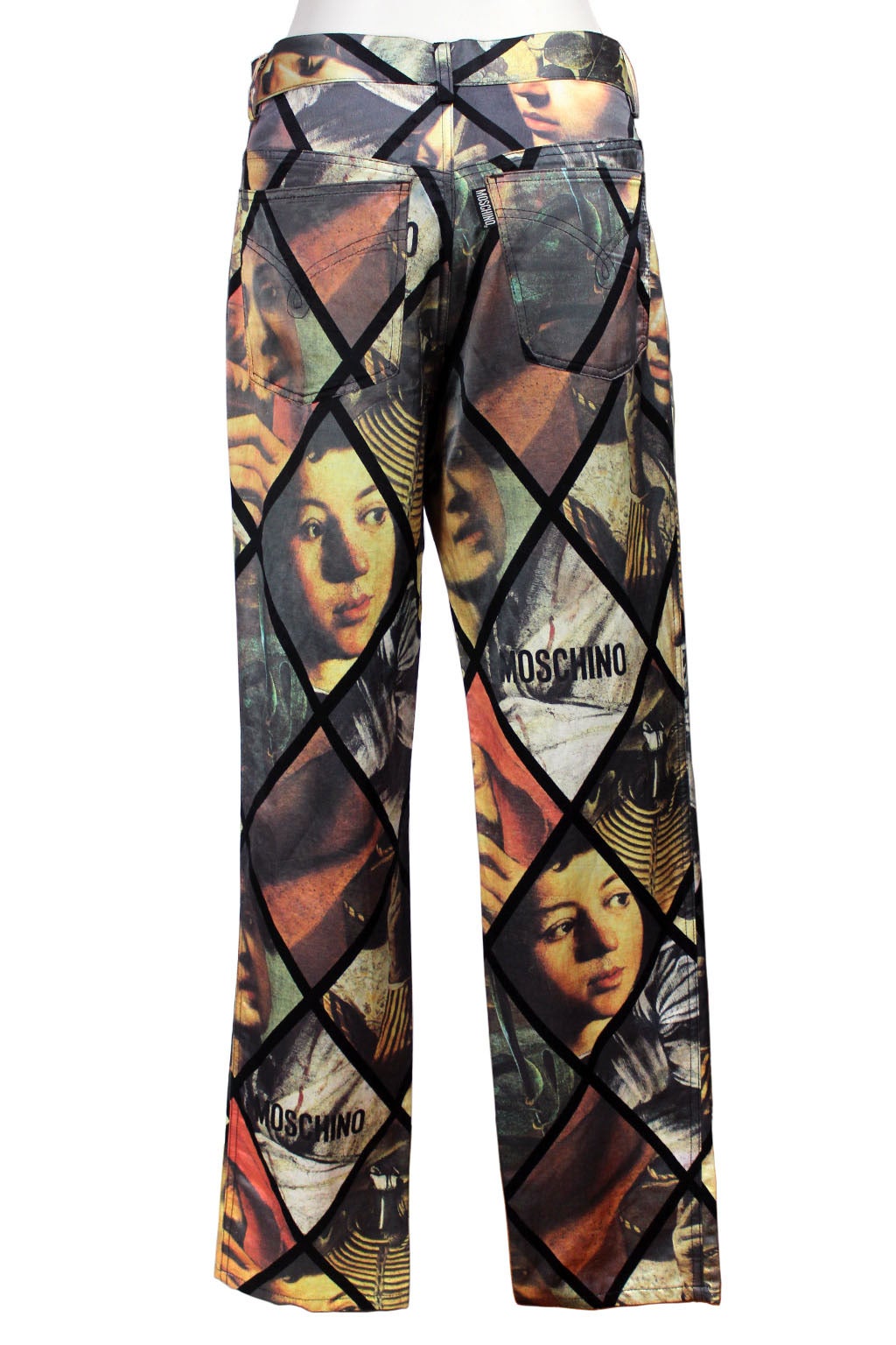 Moschino Men's Caravaggio Photo Print Pants In Excellent Condition In New York, NY