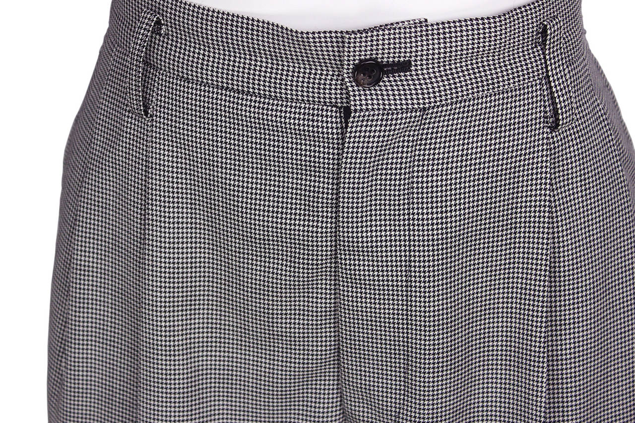 Comme des Garcons 1990s Women's Houndstooth Trousers For Sale 1