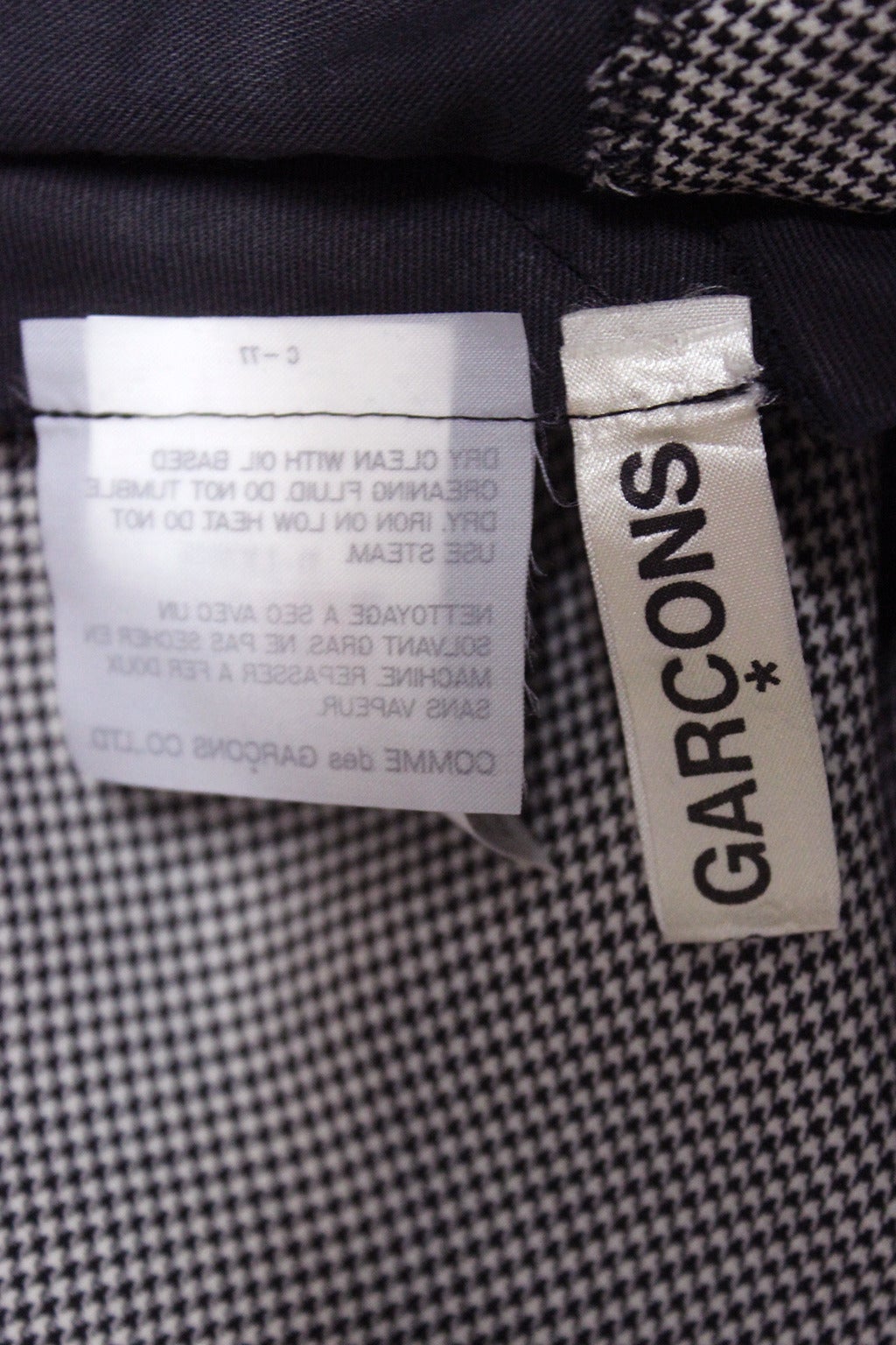 Comme des Garcons 1990s Women's Houndstooth Trousers For Sale 3