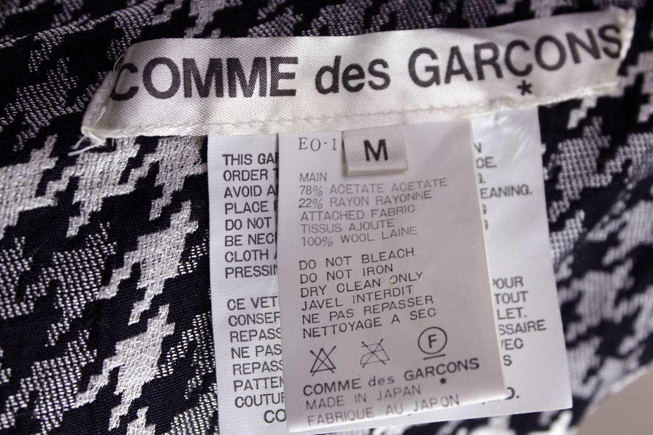 Comme des Garcons Asymmetrical Houndstooth Dress 3