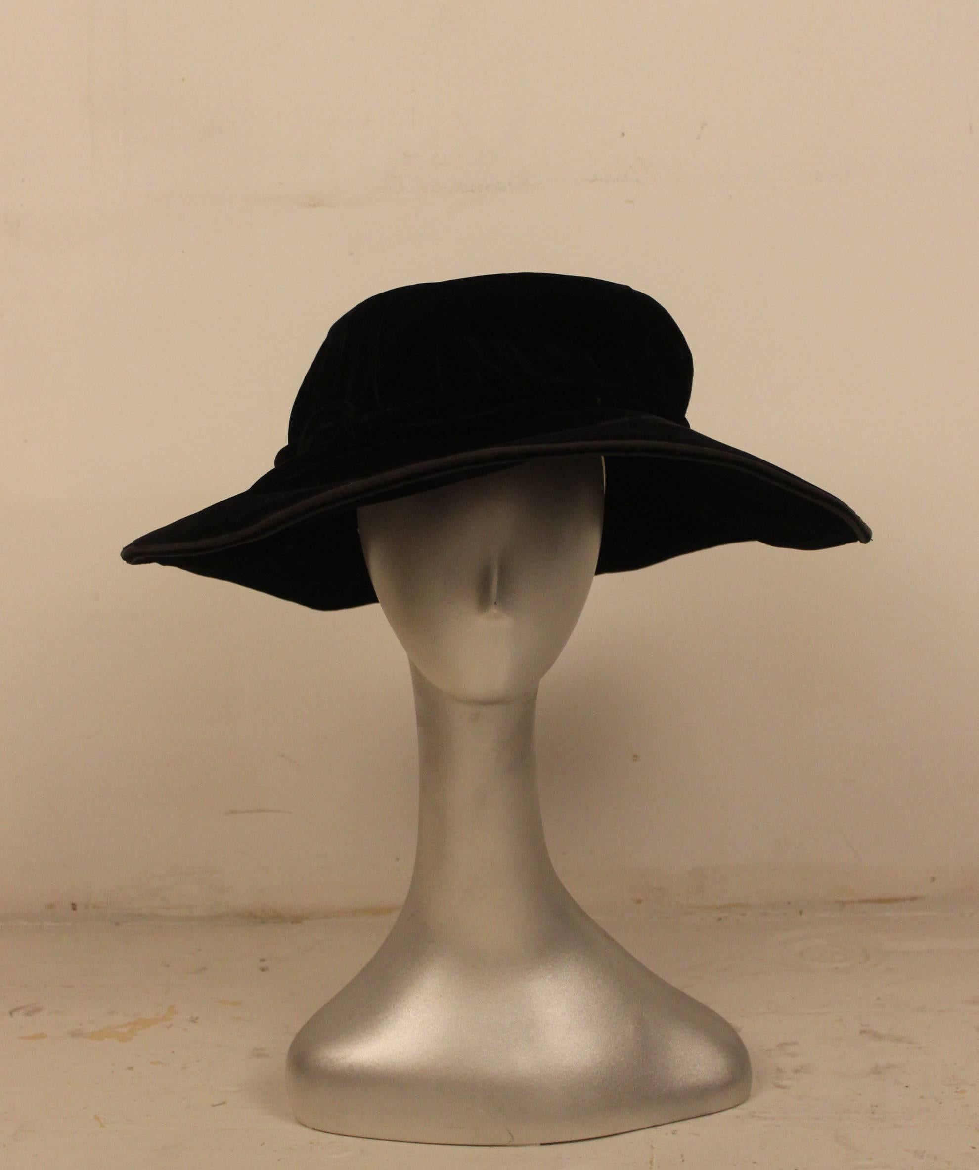 H.C.F. Koch and Company opened in 1891 in what is now Manhattan's West Village. It 1890 Henry Koch made a bold move opening a grand emporium on 125th St. selling the finest in womens fashion and imported millinery. This beautiful velvet hat is from